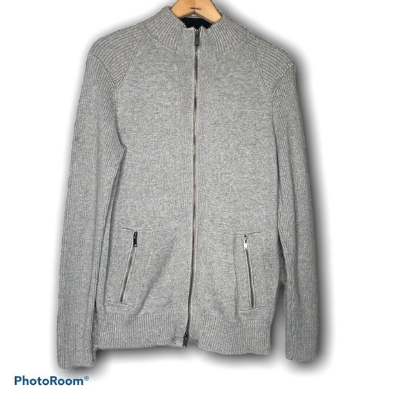 Dkny Other - DKNY Mens Gray Full Zip Up Sweater With Pockets Size Medium M